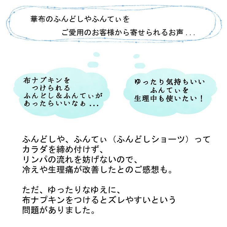 華布のふんどしやふんてぃをご愛用のお客様から寄せられるお声