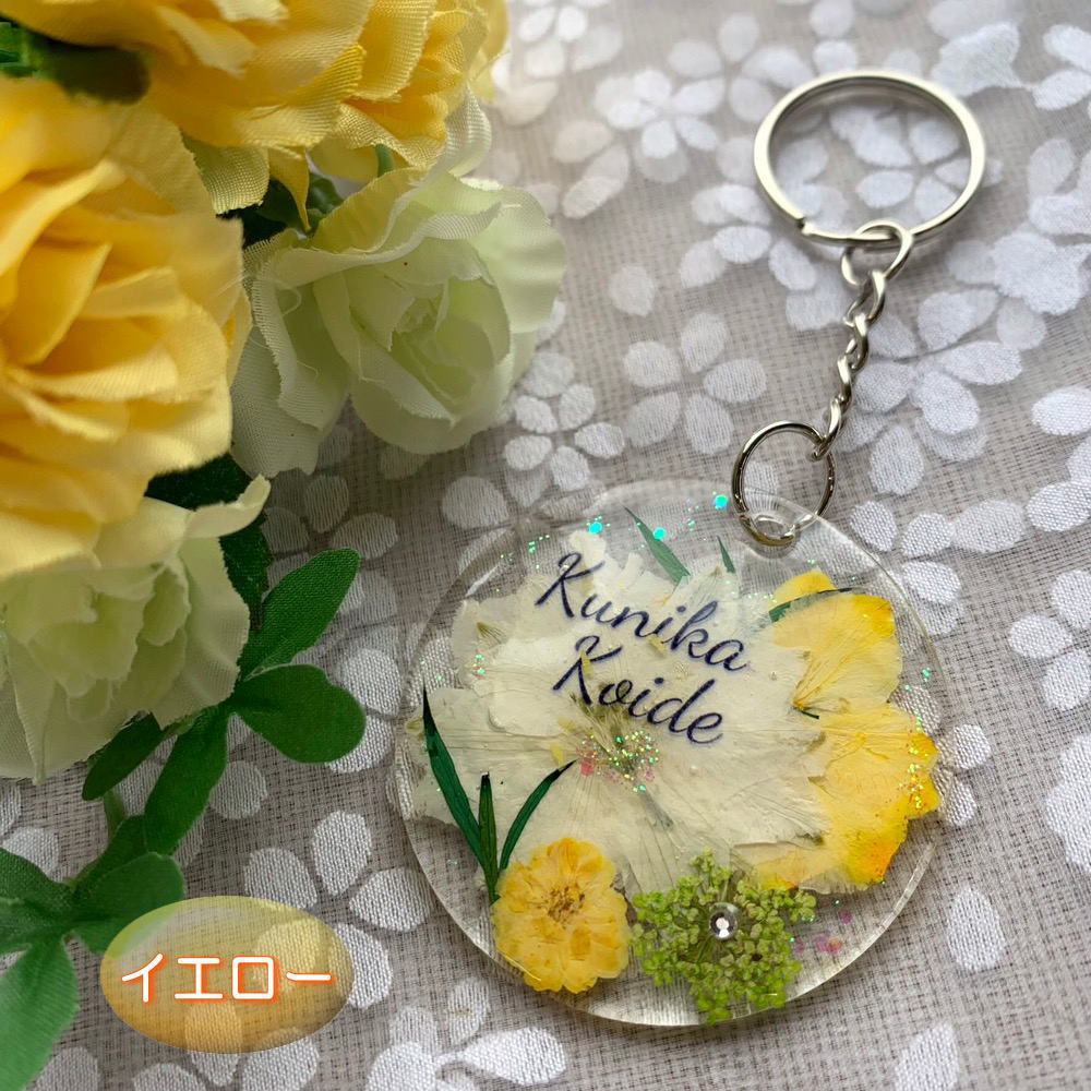 お花の色を選べる！ 【5~9個ご注文用：フラワーアクリル キーホルダー  