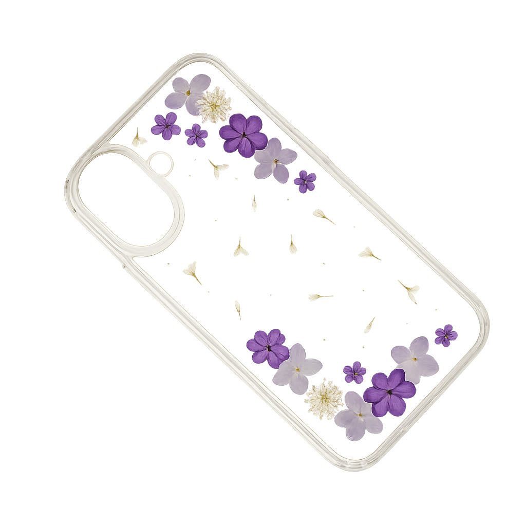 ほぼ全機種対応 押し花 スマホケース NO.520 2color】ハンドメイドの