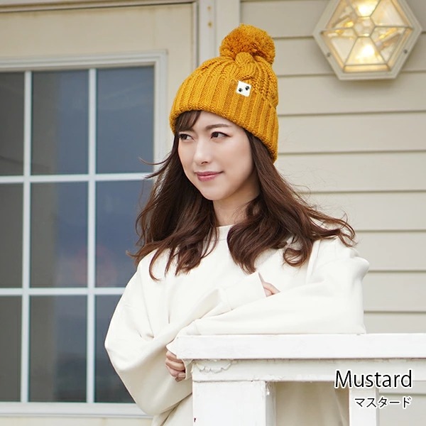 ニット帽 レディース キッズ ポンポン 秋 冬 可愛い 犬 ビション ねこ