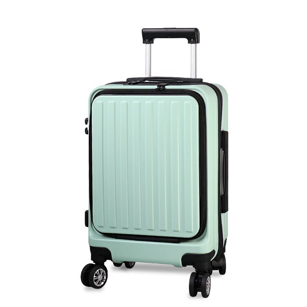 新品未使用【スーツケース】Sサイズ フロントオープン 機内持ち込み usbポート グリーン Transporter（トランスポーター） スーツケース 機内持ち込み Sサイズ