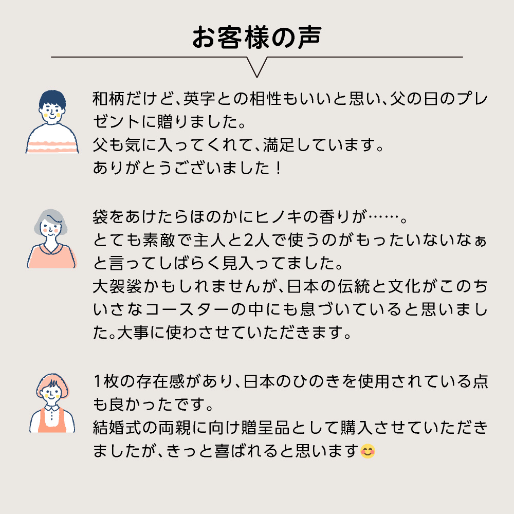 コースター 名入れ 父の日 プレゼント ギフト 名前 木 ひのき 母の日 外国人 海外 敬老の日 檜 日本製 国産 木製 和柄 おしゃれ 青海波 麻の葉 七宝 ギフト 関連画像5