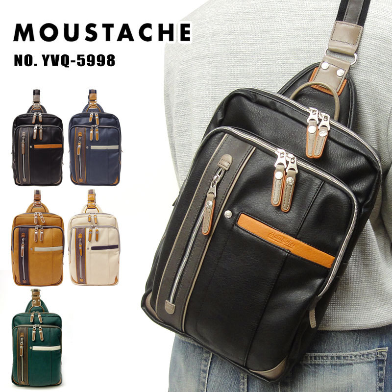 MOUSTACHE ムスタッシュ ボディバッグ メンズ ブラック ネイビー