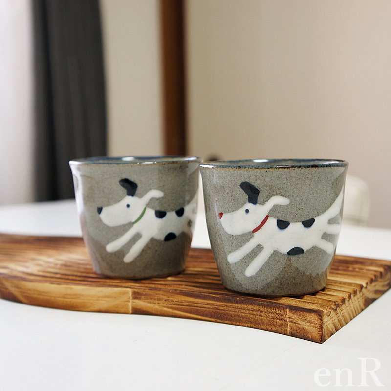 波佐見焼 カップ 単品 いぬ 犬 翔ドッグ 翔芳窯 ゆのみ 湯呑み そば
