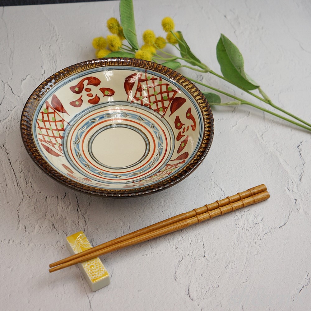 沖縄 やちむん 6寸皿 深皿 赤絵格子 國場陶芸 壺屋焼 食器 皿 焼き物 沖縄陶器 :10231262:波佐見焼・北欧雑貨のハナマル - 通販 -  Yahoo!ショッピング