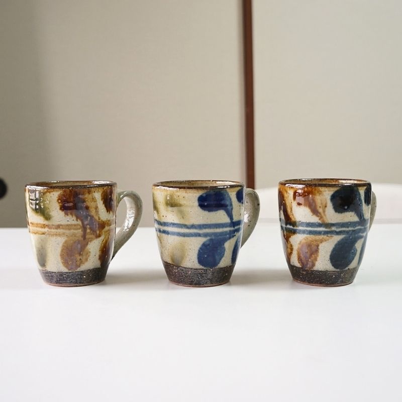 やちむん マグカップ 陶芸こまがた デイゴ柄 陶器 大きい おしゃれ
