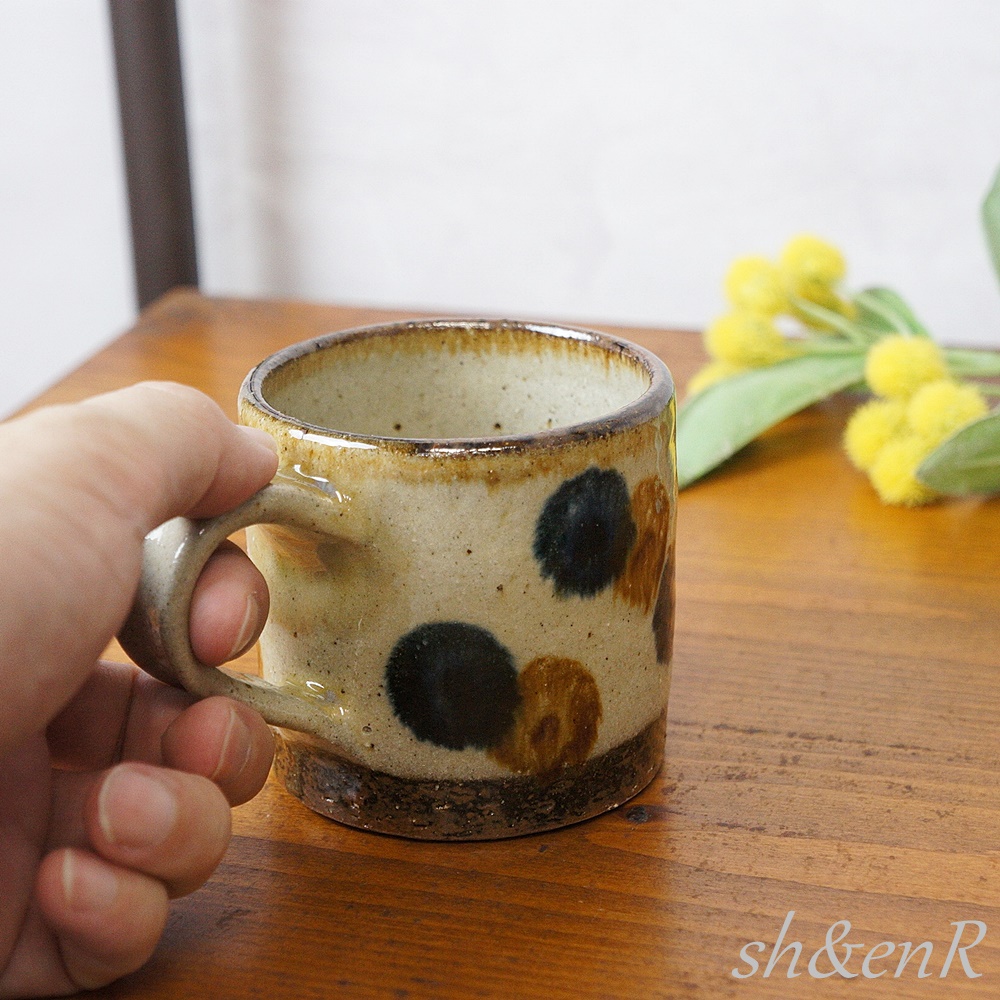 やちむん 皿 食器 コーヒーマグカップ コップ 陶芸こまがた 点打ち