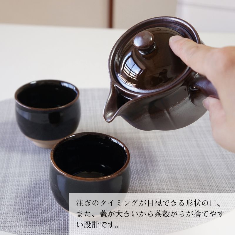 萬古焼 急須 未来形 2号 平網 アメ おしゃれ 日本製 ティーポット 茶器