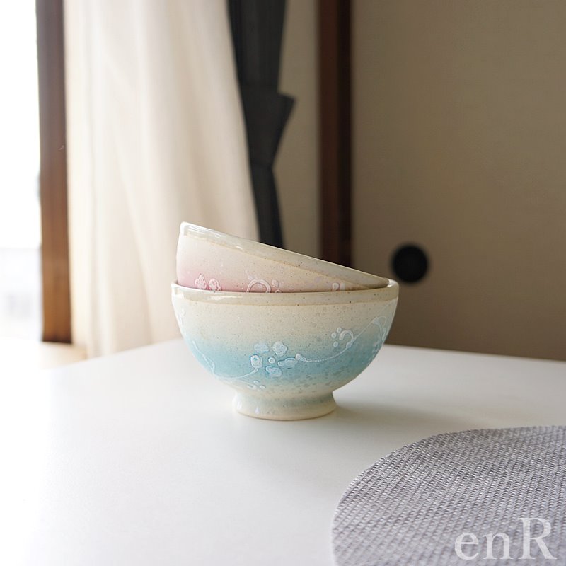 夫婦茶碗 有田焼 茶碗 ペア セット 東原窯 吹輝唐草 大小 お茶碗