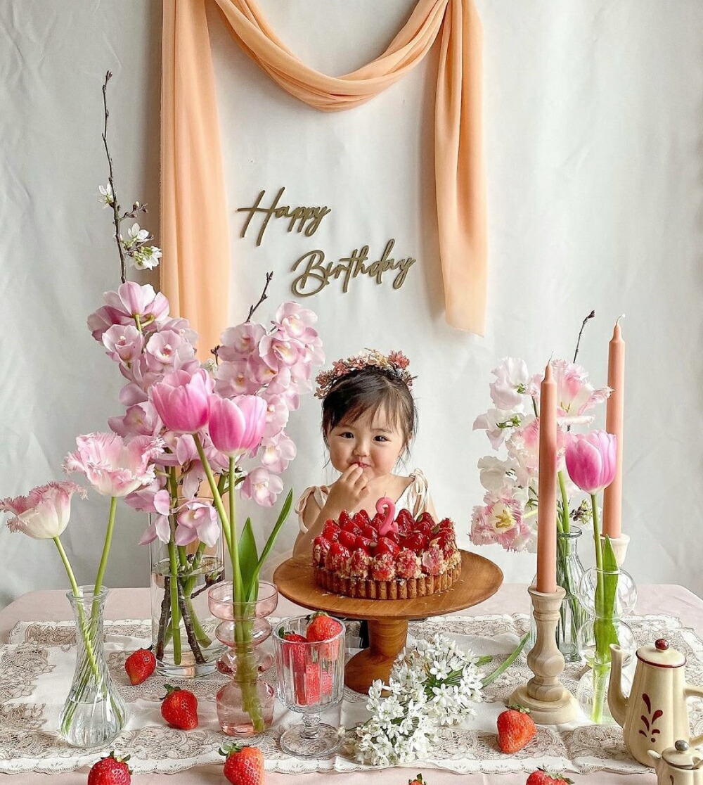 party shop Hanamei 日本製 ハッピーバースデー ウッドバナー B 木製