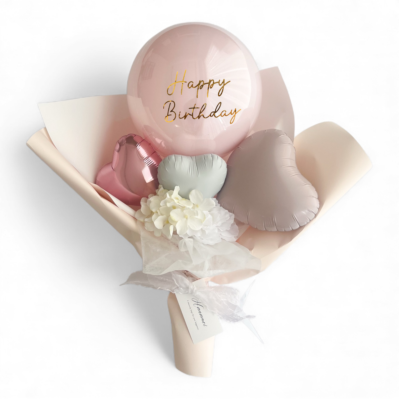 party shop Hanamei バルーン ブーケ名入れ 無料 フレーズ 選べる 花束