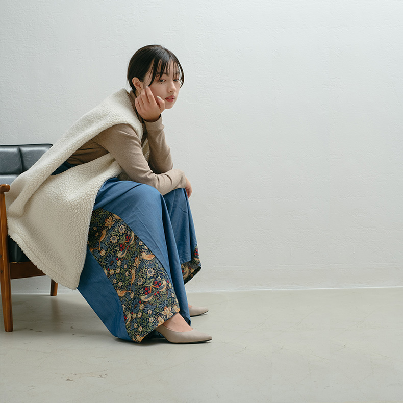 ワイドパンツ タイパンツ ゆったり 楽ちん ハーフリネン 漁民