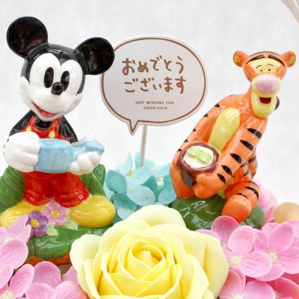 レインボーローズ ミッキー ミニー ディズニー キャラクター ソープフラワー お誕生日 結婚式 開店祝い : soapflower28 :  バルーン電報 花ギフト 花模様 - 通販 - Yahoo!ショッピング