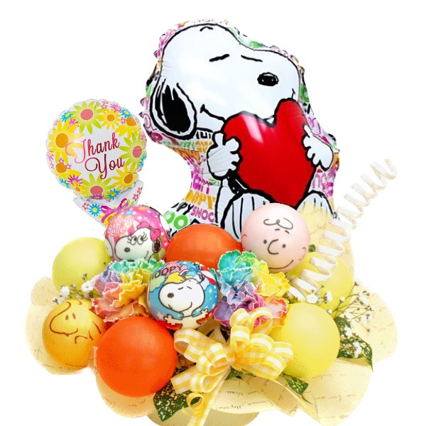 SNOOPY（スヌーピー） 生花 レインボーカーネーション バルーン