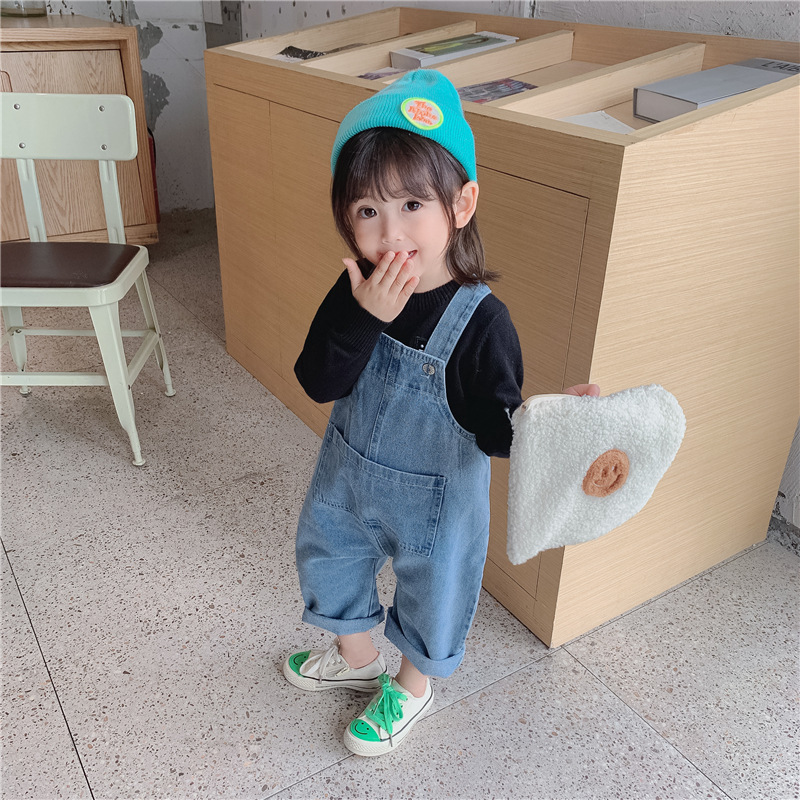 サロペット キッズ デニム 子供服 女の子 サロペット パンツ デニム オーバーオール 春 オールインワンボトムス ジュニア 韓国風  :bbkz4:花の海ストア - 通販 - Yahoo!ショッピング