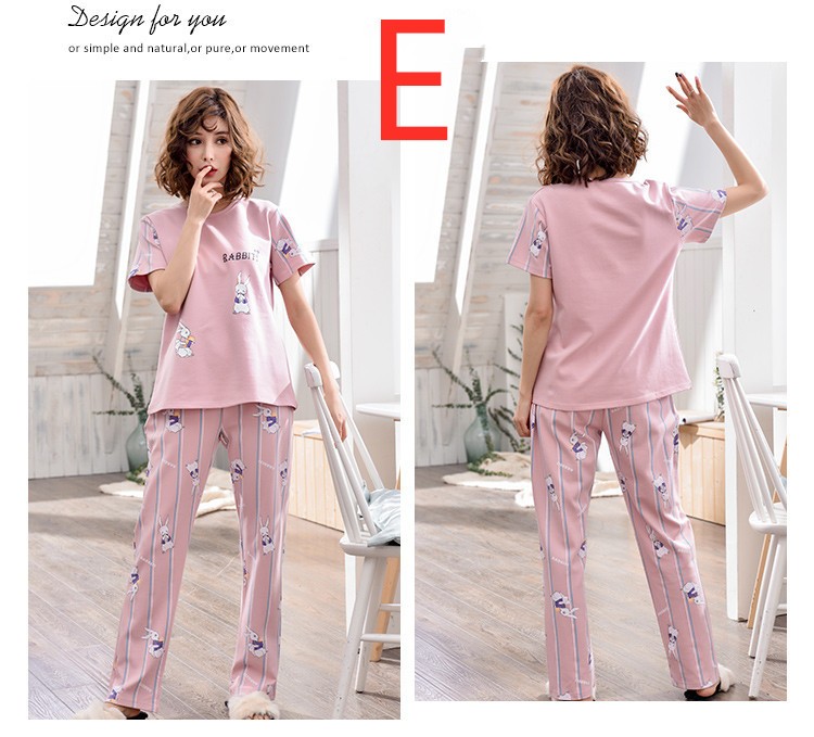2点セット ルームウェア 夏新作 レディース 上下セット 綿 夏 パジャマ半袖 長ズボン ルームウェア 女性 可愛い 部屋着 寝巻き Tシャツ パンツ 部屋着 韓国風 Hsy32 花の海ストア 通販 Yahoo ショッピング