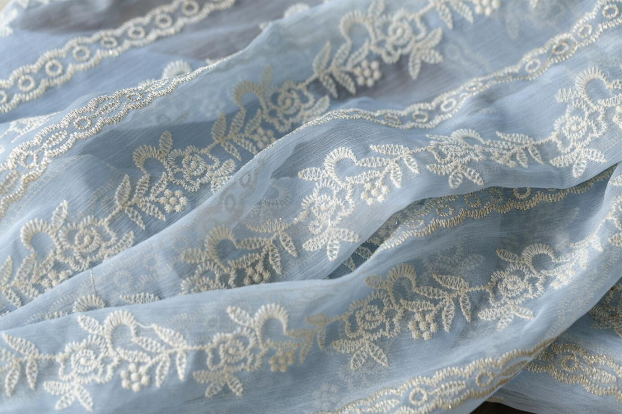 白い手作り 刺繍生地 可愛い ハンドメイド 綿 ポリエステル 刺繍 刺繍