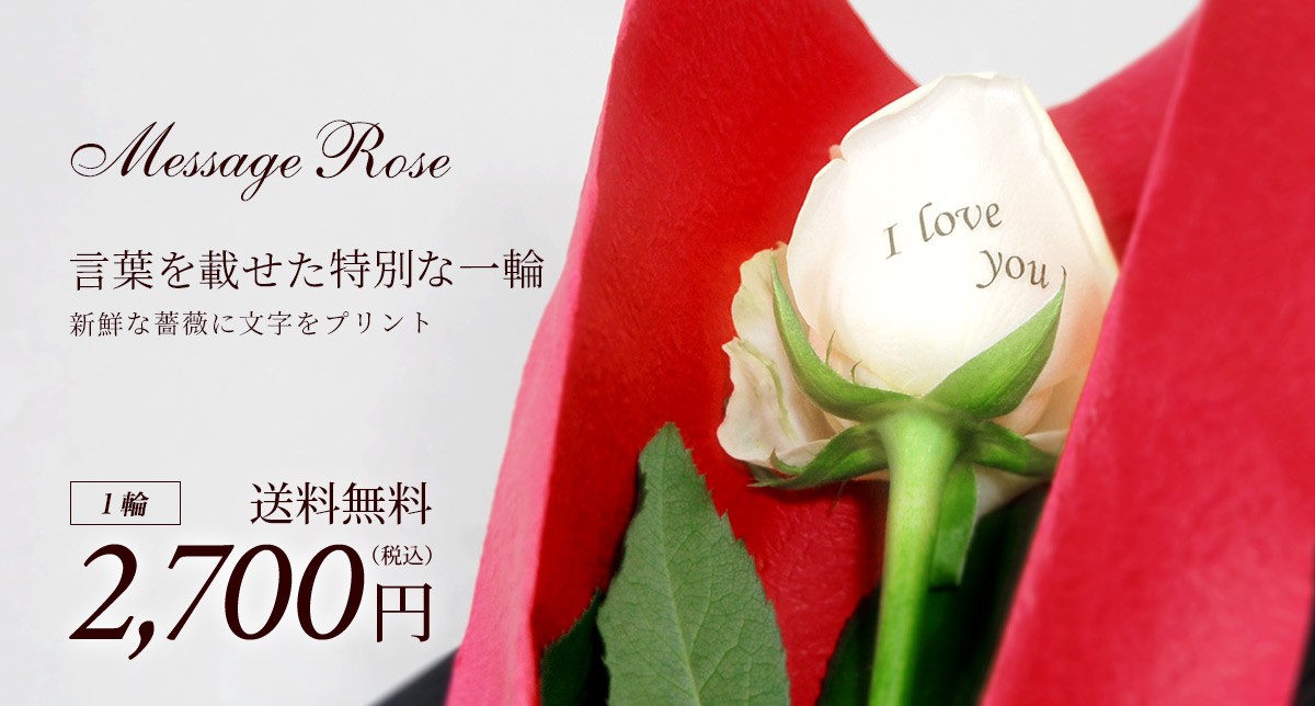 送料無料 メッセージローズ 1本 25文字以内で薔薇の花弁に印字できます メッセージローズ バラ ばら 薔薇 花束 35 008 0019 花想い本舗 通販 Yahoo ショッピング