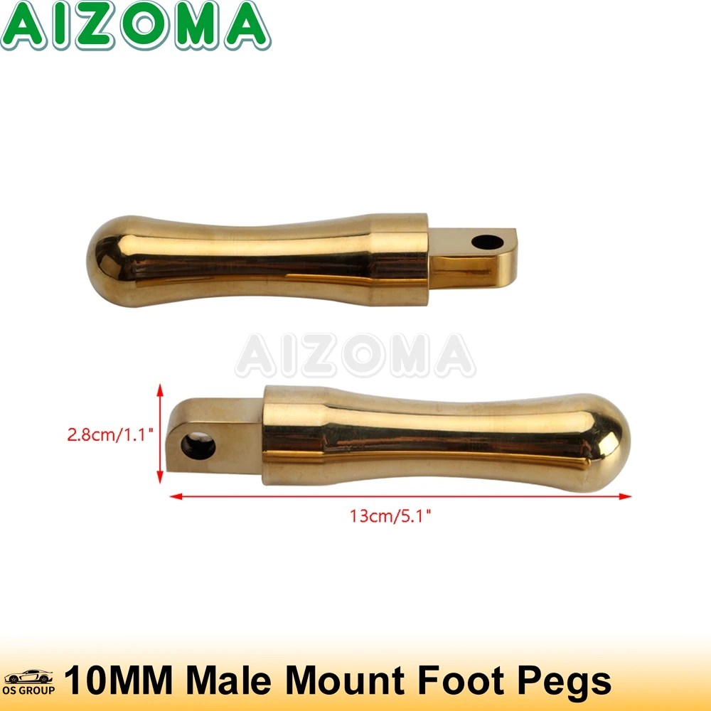並行輸入品 汎用 1 インチハンドル バー グリップ レトロ Brass バイク