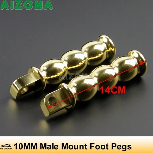 並行輸入品 汎用 1 インチハンドル バー グリップ レトロ Brass バイク