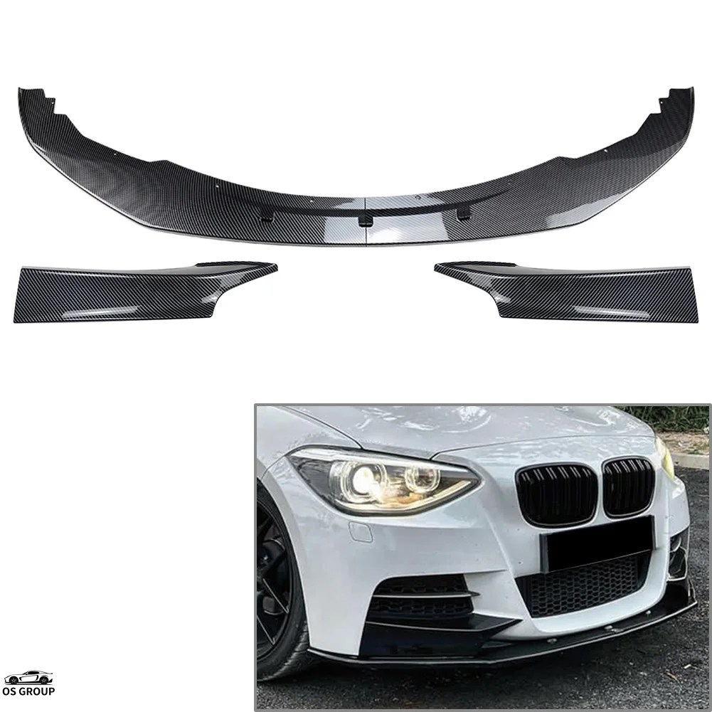 【並行輸入品】 4P フロント バンパー スポイラー リップ+サイド スプリッター カバー キットs BMW 1 シリーズ F20 F21 M スポーツ 2011年 2012年 2013年 2014の画像