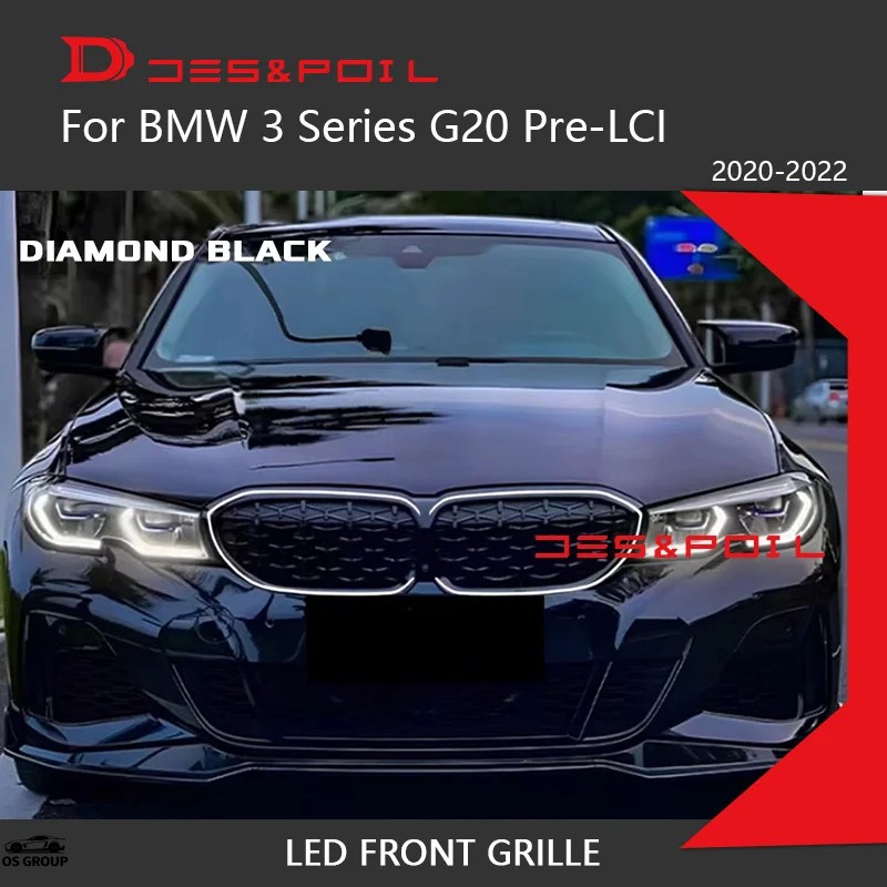 並行輸入品 LED ライト グリル 2020年-2022年 BMW 3 シリーズ G20