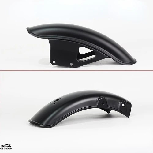 並行輸入品 汎用 バイク レトロ ブラック フロント リア フェンダー
