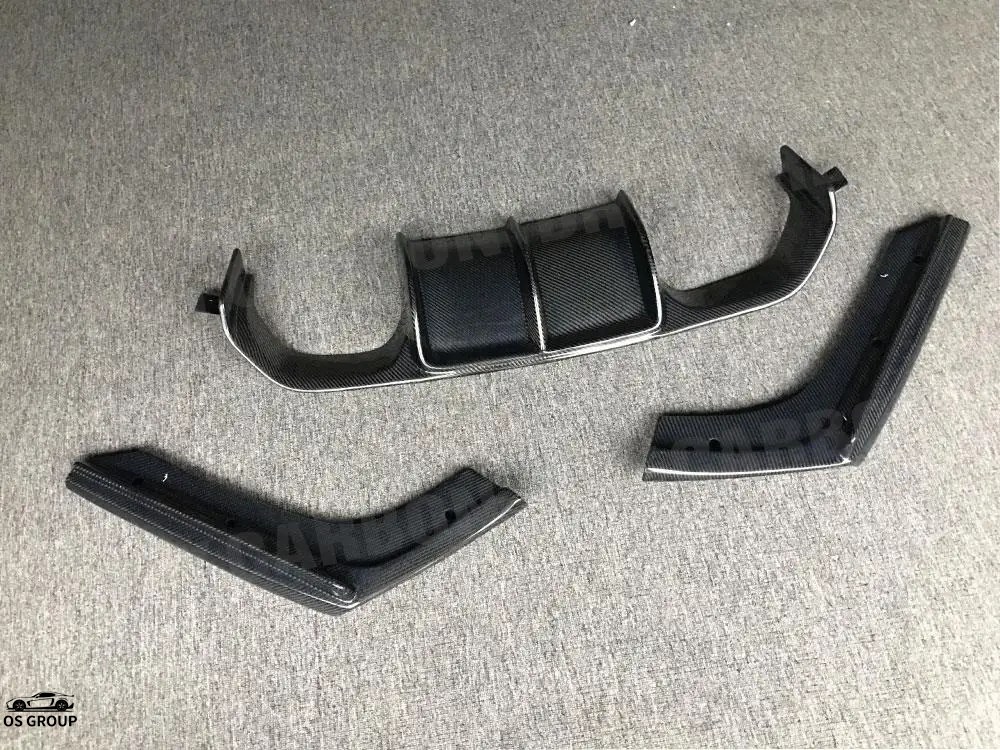 並行輸入品 カーボン リア バンパー デュフューザー スプリッター BMW 3 4 シリーズ F80 M3 F82 F83 M4 2014年 2015年 2016年 2017年 FRP ブラック カスタ_2