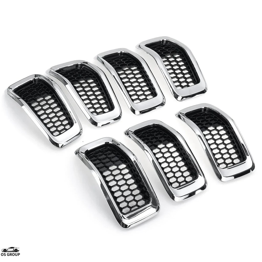 並行輸入品】 メッキ/つやあり フロント メッシュ レーシング グリル