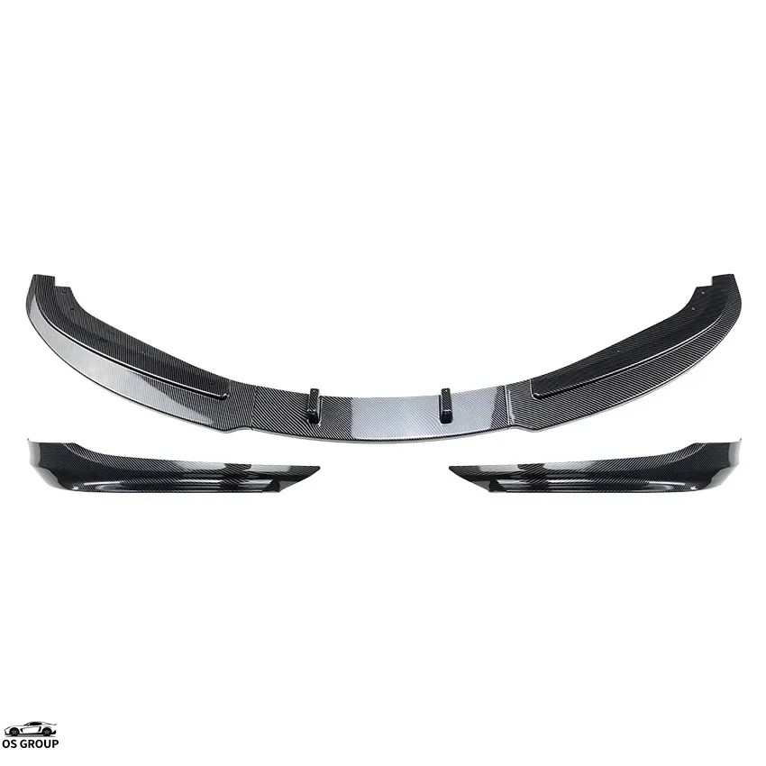 【並行輸入品】 ブラック フロント バンパー リップ スポイラー スプリッター BMW 3 シリーズ E90 E91 LCI フェイスリフト 325i 330i 2007年-2012年 カナードの画像