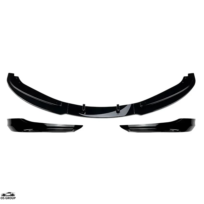 【並行輸入品】 ブラック フロント バンパー リップ スポイラー スプリッター BMW 3 シリーズ E90 E91 LCI フェイスリフト 325i 330i 2007年-2012年 カナードの画像