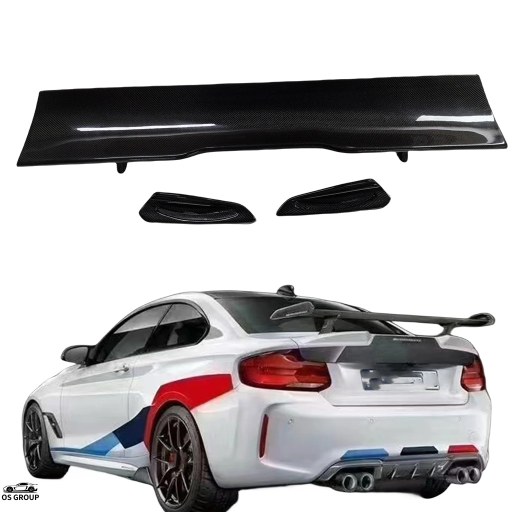【並行輸入品】 リア トランク スポイラー ウィング BMW 2 3 4 シリーズ M2 M3 M4 F22 F80 F82 F30 本物 カーボン テール テールゲート スプリッター リップ カの画像