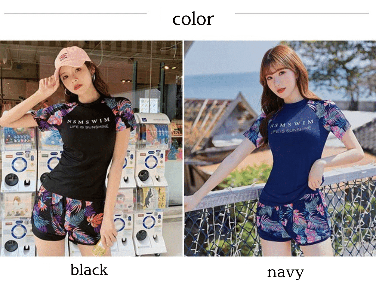 人気top 韓国 フィットネス 水着 体型カバー スイムウェア レディース ママ水着 スポーツ水着 2点セット 国内配送 Aynaelda Com