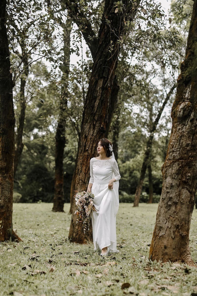 ウエディングドレス 購入 結婚式 二次会 レース aライン 背中開き 格安