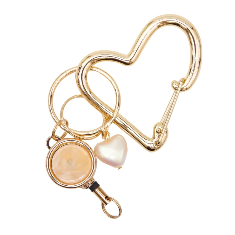 Flowering（フラワーリング） メタルハート カラビナ リール付き