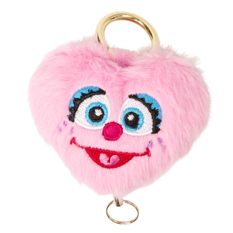 セサミストリート】ふわふわ マスコット 刺繍 キーリール キーホルダー