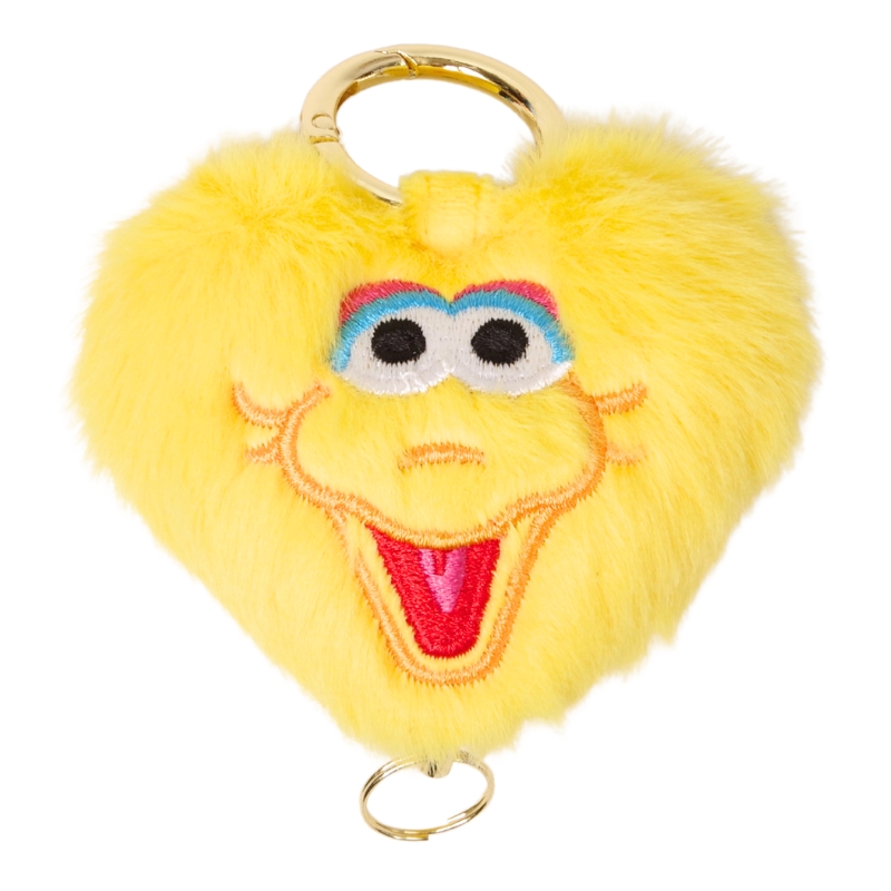 セサミストリート】ふわふわ マスコット 刺繍 キーリール キーホルダー