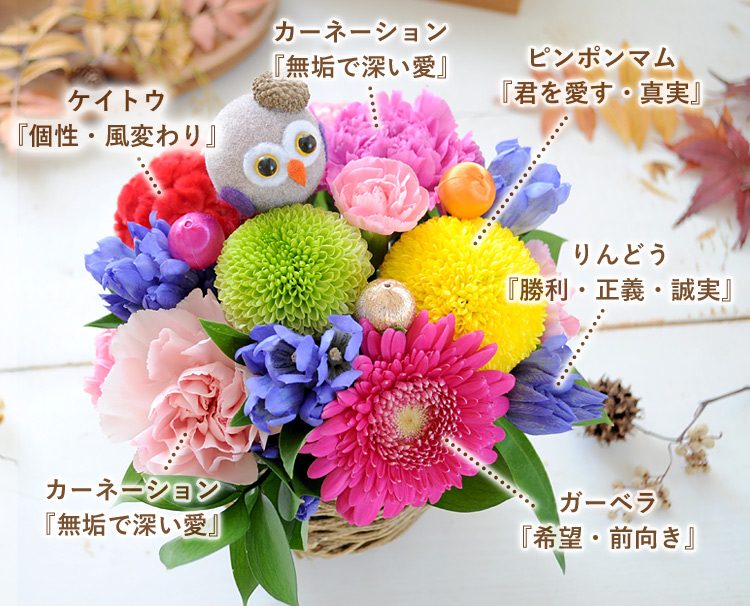 まだ間に合う 敬老の日 花 プレゼント ギフト 2023 送料無料 ふくろう