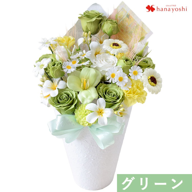 花 ソープフラワー アレンジ「フェアリーガーデン」3カラー 誕生日 母