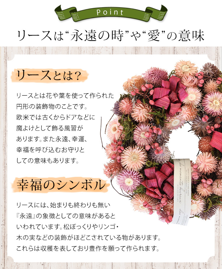 ついに入荷 ナチュラル ドライリース Mサイズ 選べる5種類 直径約23 5 27 5cm 天然素材 ドライフラワー リース メッセージカード付き 新発売 ついに入荷 ナチュラル ドライリース Mサイズ 選べる5種類 直径約23 5 27 5cm 天然素材 ドライフラワー リース メッセージカード付き 新発売