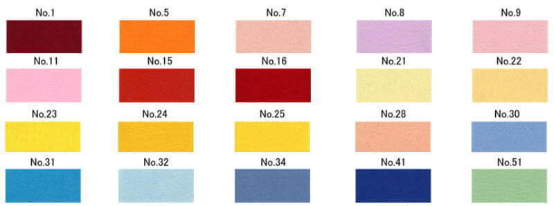 ミササ カラーフェルト エコライフフェルト 40×40cm ロール巻 その1