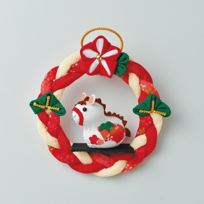 干支 つまみ細工 キット つまみ細工で作る 輪っかのうま LH-196 輪飾り