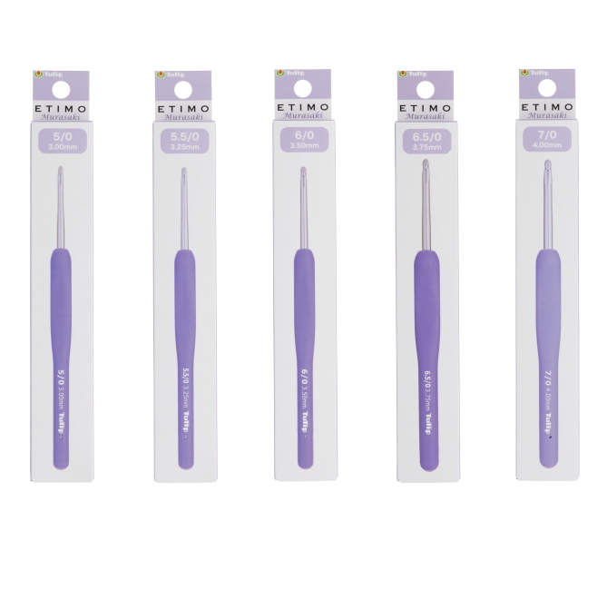 かぎ針 エティモ ムラサキ  ETIMO Murasaki クッショングリップ付かぎ針 単品 10.5/0号 チューリップ terai | Tulip | 02