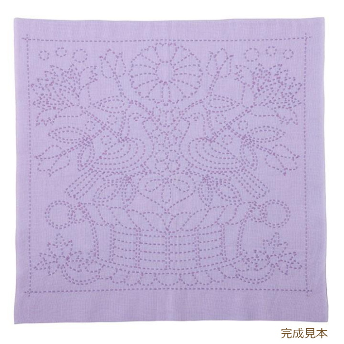 チューリップ 刺し子キット 花ふきん SASHIKO WORLD France 幸せのゆりかご KSW-019 フランス キット 刺し子  terai｜handcraft｜02