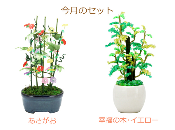 盆栽 ミニ 毎月おすすめビーズ盆栽セット 山久オリジナル : 手芸の山久