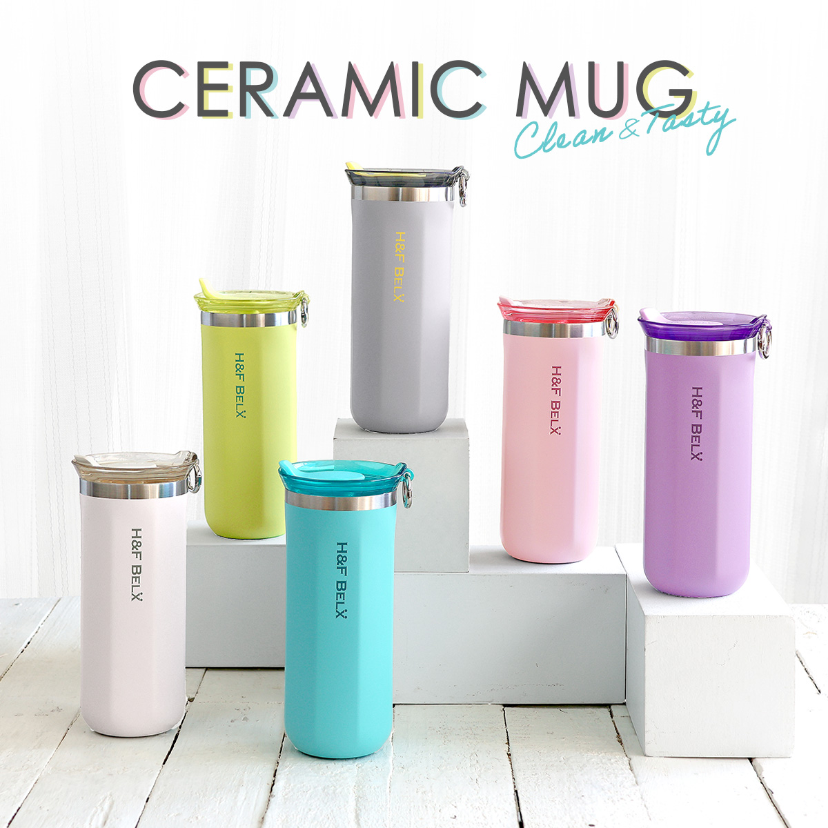 H＆F BELX 【デカフェコーヒープレゼント】セラミックマグ 400ml