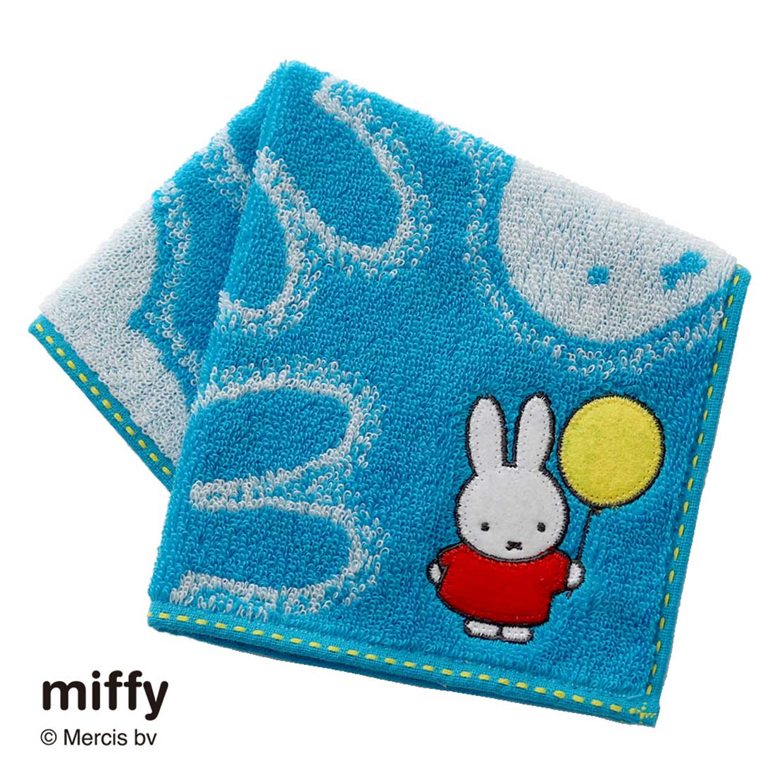 Miffy ミッフィー タオルハンカチ お顔柄 ブルー : ハンカチーフ Miffy ミッフィー タオルハンカチ お顔柄 ブルー : ハンカチーフ