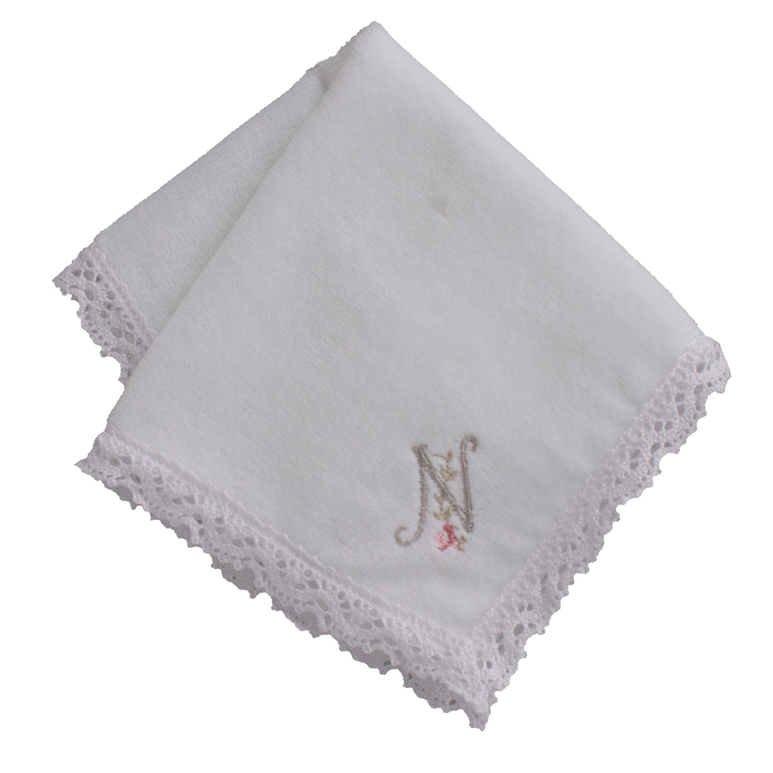 ソフィスティ タオルハンカチ イニシャル ホワイト ハンカチ 白 ギフト