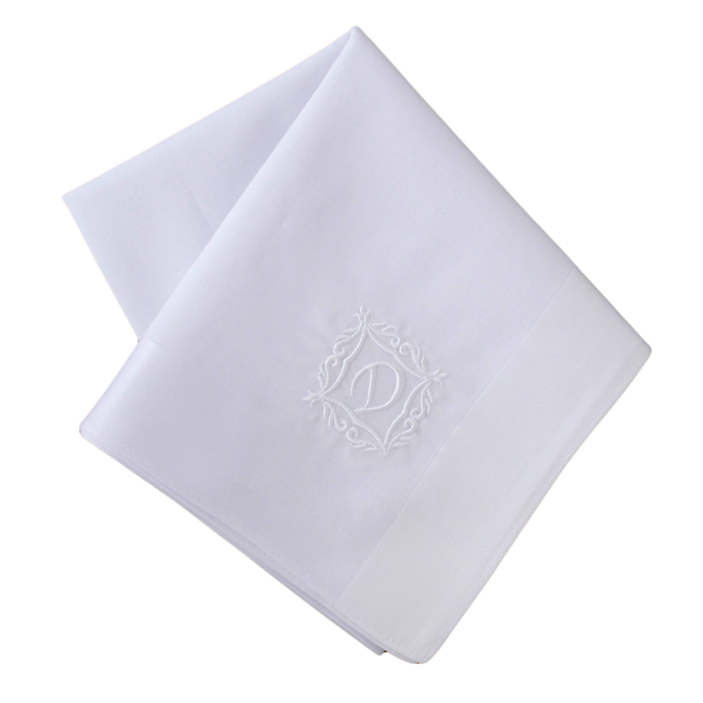イニシャルコットンハンカチ 白 ギフト | ハンカチーフ 結婚式