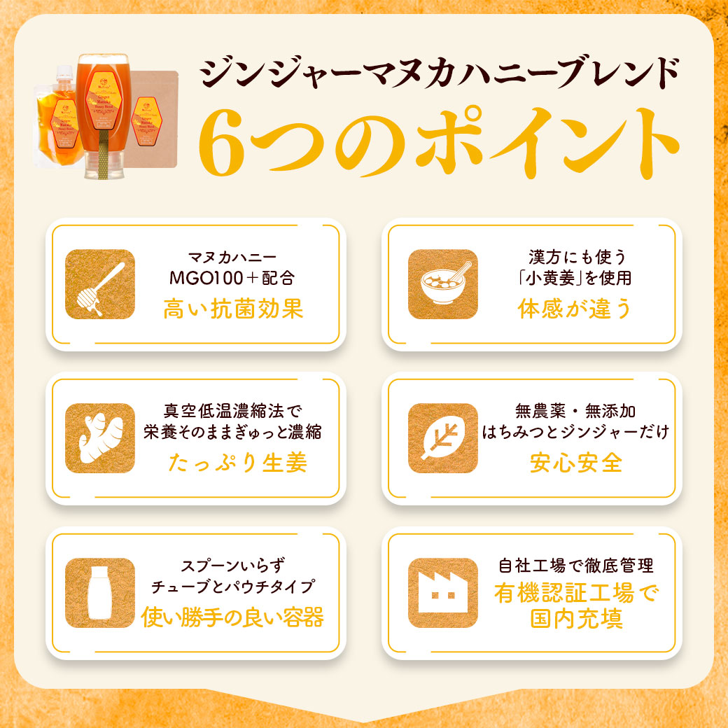 しょうが ジンジャーマヌカハニーブレンド スティック5g×10本 無添加 はちみつ 生姜はちみつ 生姜 ジンジャーハニー 生姜蜂蜜 生姜湯 関連画像5
